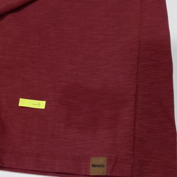 Long Sleeve Flex Henley - Fire Brick Red | Large - Picture 4 of 7